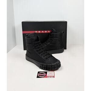 Size 39EU/9W - Prada Nylon Cassetta Wheel High Top Sneakers🖤 RETAIL $1K!
